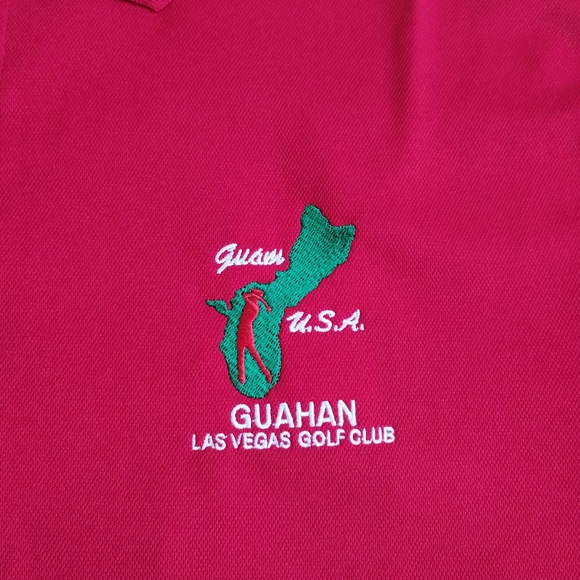 Guam Las Vegas Guahan Golf Club LARGE Golf Polo Hard to Find Print LARGE - Picture 4 of 6